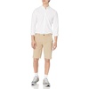 Amazon Essentials Men’s Slim-Fit 11″ Lightweight Comfort Stretch Oxford Shorts(Khaki)