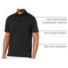 Amazon Essentials Men’s Slim-Fit Quick-Dry Moisture Wicking Tech Stretch Short Sleeve Lightweight Golf Polo Shirt(Black)