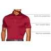 Amazon Essentials Men’s Slim-Fit Quick-Dry Moisture Wicking Tech Stretch Short Sleeve Lightweight Golf Polo Shirt(Maroon)