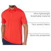 Amazon Essentials Men’s Slim-Fit Quick-Dry Moisture Wicking Tech Stretch Short Sleeve Lightweight Golf Polo Shirt(Red)