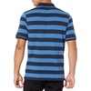 Amazon Essentials Men’s Slim-Fit Short-Sleeve Cotton Pique Polo Shirt(Black Blue Rugby Stripe)