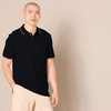 Amazon Essentials Men’s Slim-Fit Short-Sleeve Cotton Pique Polo Shirt(Black/White and Red Tipped)