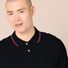 Amazon Essentials Men’s Slim-Fit Short-Sleeve Cotton Pique Polo Shirt(Black/White and Red Tipped)