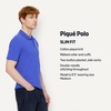 Amazon Essentials Men’s Slim-Fit Short-Sleeve Cotton Pique Polo Shirt(Blue)