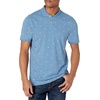 Amazon Essentials Men’s Slim-Fit Short-Sleeve Cotton Pique Polo Shirt(Blue/White Palm)