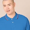 Amazon Essentials Men’s Slim-Fit Short-Sleeve Cotton Pique Polo Shirt(Blue/White and Red Tipped)