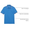 Amazon Essentials Men’s Slim-Fit Short-Sleeve Cotton Pique Polo Shirt(Blue/White and Red Tipped)