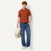 Amazon Essentials Men’s Slim-Fit Short-Sleeve Cotton Pique Polo Shirt(Brick Red)