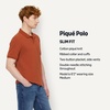 Amazon Essentials Men’s Slim-Fit Short-Sleeve Cotton Pique Polo Shirt(Brick Red)
