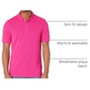 Amazon Essentials Men’s Slim-Fit Short-Sleeve Cotton Pique Polo Shirt(Hot Pink)