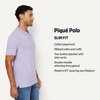 Amazon Essentials Men’s Slim-Fit Short-Sleeve Cotton Pique Polo Shirt(Lilac)
