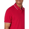 Amazon Essentials Men’s Slim-Fit Short-Sleeve Cotton Pique Polo Shirt(Red/Navy and White Tipped)