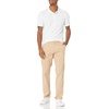 Amazon Essentials Men’s Slim-Fit Short-Sleeve Cotton Pique Polo Shirt(White)