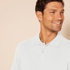 Amazon Essentials Men’s Slim-Fit Short-Sleeve Cotton Pique Polo Shirt(White)