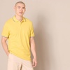 Amazon Essentials Men’s Slim-Fit Short-Sleeve Cotton Pique Polo Shirt(Yellow Thin Stripe)