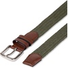 Amazon Essentials Men’s Stretch Woven Braid Belt with Metal Buckle(Dark Olive)