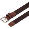 Amazon Essentials Men’s Stretch Woven Braid Belt with Metal Buckle(Deep Brown)
