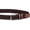 Amazon Essentials Men’s Stretch Woven Braid Belt with Metal Buckle(Deep Brown)