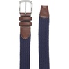 Amazon Essentials Men’s Stretch Woven Braid Belt with Metal Buckle(Navy)
