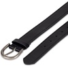 Amazon Essentials Women’s Raw Edge Jeans Belt with Wide Waist Strap, Casual, Rounded Buckle(Black)