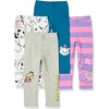 Amazon Essentials Disney | Marvel | Star Wars | Frozen | Princess Girls and Toddlers’ Cotton Stretch Leggings, Multipacks(Disney Cats and Dogs)