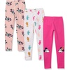 Amazon Essentials Disney | Marvel | Star Wars | Frozen | Princess Girls and Toddlers’ Cotton Stretch Leggings, Multipacks(Mickey)
