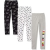 Amazon Essentials Disney | Marvel | Star Wars | Frozen | Princess Girls and Toddlers’ Cotton Stretch Leggings, Multipacks(Mickey Classic)