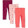 Amazon Essentials Disney | Marvel | Star Wars | Frozen | Princess Girls and Toddlers’ Cotton Stretch Leggings, Multipacks(Star Wars Ships)