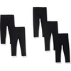 Amazon Essentials Girls’ Cotton Stretch Leggings, Multipacks(5-pack Black)