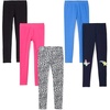 Amazon Essentials Girls’ Cotton Stretch Leggings, Multipacks(5-pack Hearts)