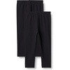 Amazon Essentials Girls’ Cotton Stretch Leggings, Multipacks(Black)