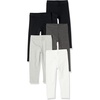 Amazon Essentials Girls’ Cotton Stretch Leggings, Multipacks(Black/Grey Heather/White)