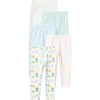 Amazon Essentials Girls’ Cotton Stretch Leggings, Multipacks(Multicolor/Nature/Flowers)