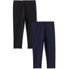 Amazon Essentials Girls’ Cotton Stretch Leggings, Multipacks(Navy)