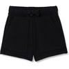 Amazon Essentials Girls’ French Terry Patch Pocket Shorts(Black)