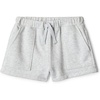 Amazon Essentials Girls’ French Terry Patch Pocket Shorts(Light Grey Heather)