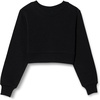 Amazon Essentials Girls’ Lightweight Fleece Cropped Sweatshirt(Black)