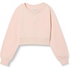 Amazon Essentials Girls’ Lightweight Fleece Cropped Sweatshirt(Light Pink)