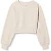 Amazon Essentials Girls’ Lightweight Fleece Cropped Sweatshirt(Oatmeal Heather)
