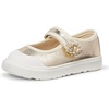 Amazon Essentials Girls’ Mary Jane Sneakers(Metallic Gold)