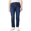 Amazon Essentials Girls’ Medium Stretch Mid-Rise Straight-Fit Jeans(Dark Shadow Wash)