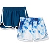 Amazon Essentials Girls and Toddlers’ Active Performance Running Shorts with Elasticized Waistband, Pack of 2(2-pack Navy/Tie Dye)
