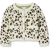 Amazon Essentials Girls and Toddlers’ Cotton Knit Cardigan Jacket(Ivory Leopard Animal)