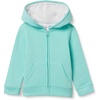Amazon Essentials Girls and Toddlers’ Fleece Zip-Up Hooded Sweatshirt with Lined Hood and Rib Knit Detail(Aqua Blue)