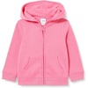 Amazon Essentials Girls and Toddlers’ Fleece Zip-Up Hooded Sweatshirt with Lined Hood and Rib Knit Detail(Bright Pink)