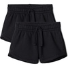 Amazon Essentials Girls and Toddlers’ French Terry Sweatshorts, Pack of 2(Black)