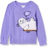 Amazon Essentials Girls and Toddlers’ Knitted Pullover Crewneck Sweater(Purple  Seal)