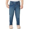 Amazon Essentials Girls and Toddlers’ Skinny Mid Rise Soft Stretch Denim Jegging(Stone Medium Wash)