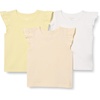 Amazon Essentials Girls and Toddlers’ Sleeveless Ruffle Sleeve T-Shirt, Pack of 3(Beige/Pale Yellow/White)