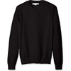 Amazon Essentials Men’s Cable Knit Long-Sleeve Crewneck Sweater, 100% Cotton, Big & Tall Options Available(Black)